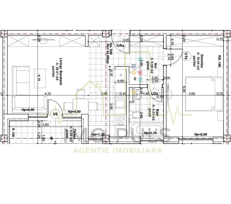 Lipovei. Etaj 1. Bloc nou. Lift